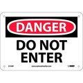 Nmc Safety Signs - Danger Do Not Enter - Rigid Plastic 7"H X 10"W D104R